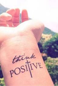 bellissimo modello di tatuaggio inglese al polso