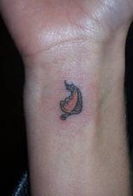 wrist simple small tattoo shell style 95916 - بسيط نجمة الخماسية الوشم على المعصم