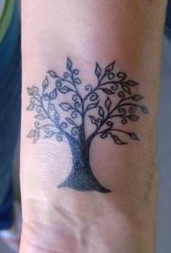 håndled sort smukt træ tatoveringsmønster