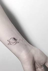 Зглоб Мали узорак тетоваже свјежег планета