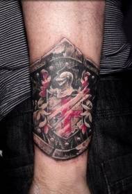 Famiglia di orologi da polso stereo rosso Badge Tattoo Pattern