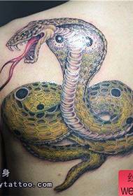 τατουάζ: οπίσθια μάτια φίδι τατουάζ εικόνα μοτίβο