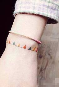 corak tatu gelang warna pergelangan tangan perempuan