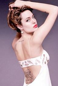 Анджеліна Джолі назад татуювання візерунок