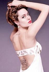 Angelina Jolie back tattoo pattern