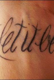 Inner Wrist English Tattoo Pattern