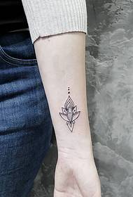 girls wrist van Gogh small Fresh line tattoo pattern