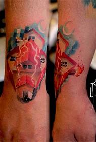 Tatuaggio da polso House Color