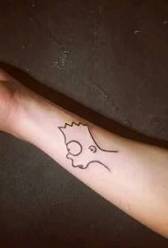 wrist cute character simple tattoo pattern