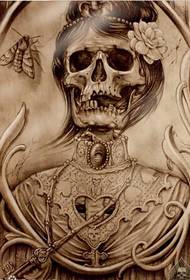 muchachos de vuelta clásico 诡 cráneo 神 imagen de imagen de tatuaje religioso
