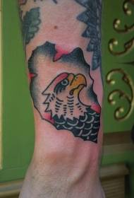 patró de tatuatge d'àguila d'escola de braços petits