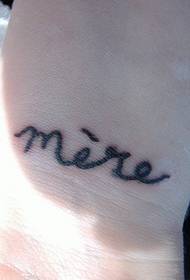 tatuaggio inglese da polso