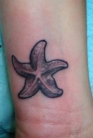 realistisches Starfish-Tätowierungsschwarzweiss-muster