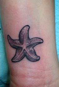 modello di tatuaggio realistico stelle marine in bianco e nero