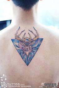 back fashion trend elk tattoo pattern