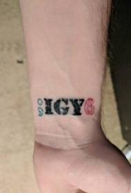 Tatuaj englez masculin mâna simplă poza tatuaj englezesc
