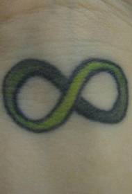 simbolo di infinito di colore del polso Modello del tatuaggio