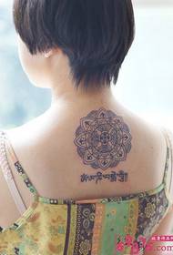 Larawan ng Van Gogh Tibetan Creative Back Tattoo