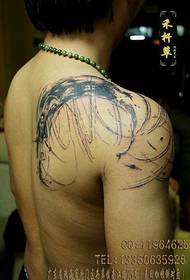 vyro nugaros kietas „One Piece Soro“ tatuiruotės modelis