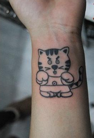 modello del tatuaggio della tigre del fumetto del braccio della donna