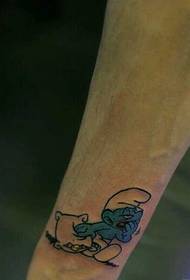 ka wrist tattoo Smurf tattoo