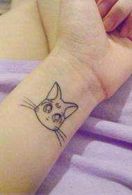 татуировка запястья кота