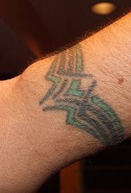 color pattern wrist tattoo