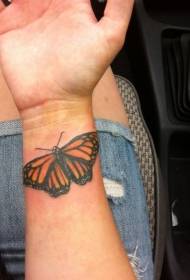 modello realistico del tatuaggio del polso della farfalla