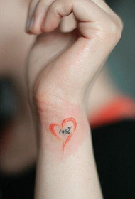 девочки запястье цвет маленький рисунок татуировки любовь