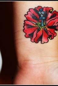 vroulike pols kleur blomme tattoo patroon