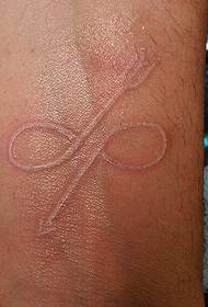 ponyèt Infinity flèch vyann tatoo Sur