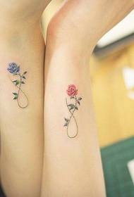 pogodno za zglobove parova s malim tetovažama svježeg cvijeta