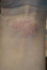 Pinggir tinta putih pola tato Inggris