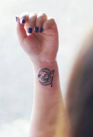 Moon Star Totem Tattoo 96576 - tatuu oriṣa erin ọmọ kekere ti o wuyi