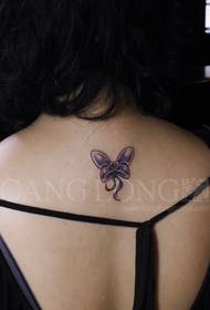 Obraz pokazu tatuażu w Szanghaju Obraz tatuażu Canglong: tatuaż na plecach z kokardą