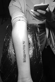 wrist small fresh English tattoo pattern fresh and natural
