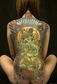 girl back large like a religious tattoo picture  94872 - boy's back of the Virgin Mary religious tattoo picture