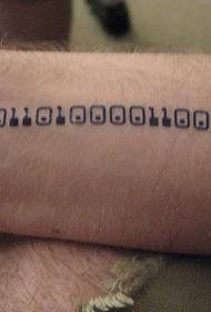 tatuazh i kodit binar dore 95785 @ tatuazh i madh për zonjën e duarve