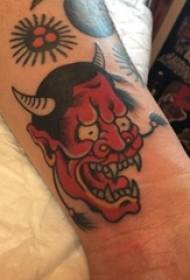 Plain Mask Tattoo Boys na nadgarstku z kolorowymi zdjęciami tatuażu prajna