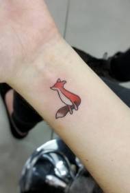 wuyan hannu mai ban dariya launi zane fox tattoo tsarin