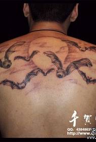 boys back fashion trend bat tattoo pattern