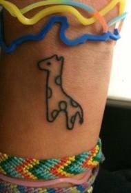 weiblech Handgelenk einfache Giraff Tattoo Muster