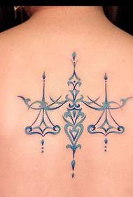ʻoki ke kala: back Libra tattoo pattern