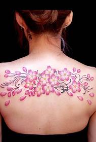 Schönheit zurück Kirschblüte Tattoo Muster