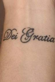 Gods gratie Latijnse pols tattoo-afbeelding
