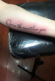 wrist simple and beautiful English tattoo tattoo