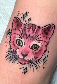 pols tattoo op kat- en hûnsdier fan Duch