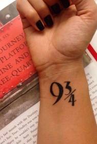 modello di tatuaggio digitale nero semplice da polso