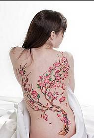 προσωπική όμορφη όμορφη ομορφιά πίσω εικόνα τατουάζ δαμάσκηνο