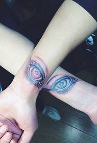 canella d'ulls brillants Parella tatuatge imatge